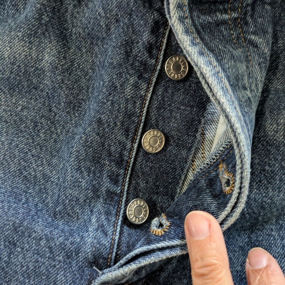 Agolde Dark Indigo Wide Leg High-Rise Jeans - Picture 8 of 11